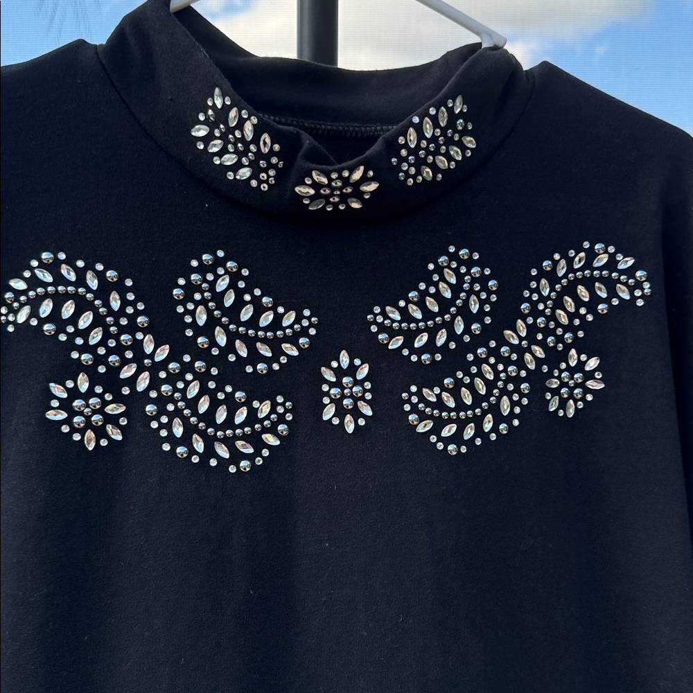 Soho New York and Co. large black bling Embellished Pull Over